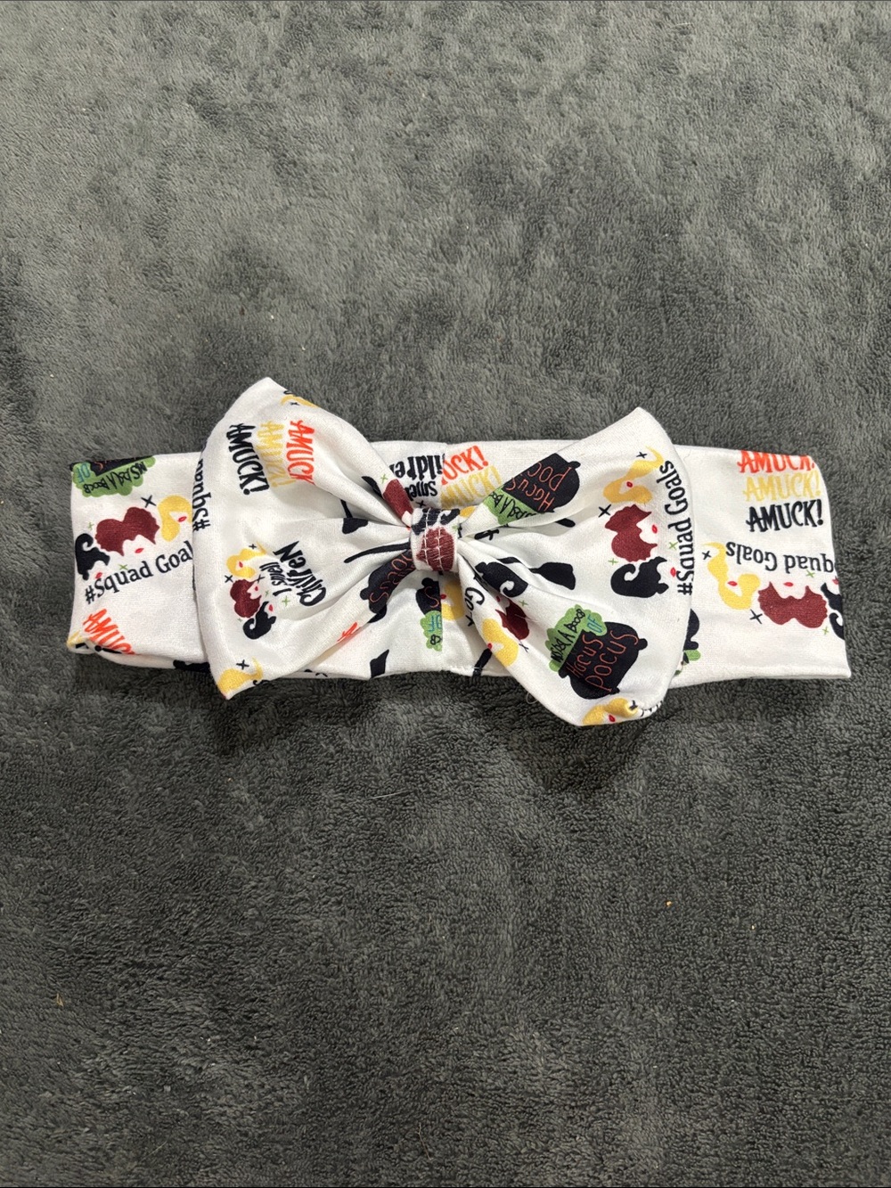 Hocus Pocus Themed Kids White Bow Headband